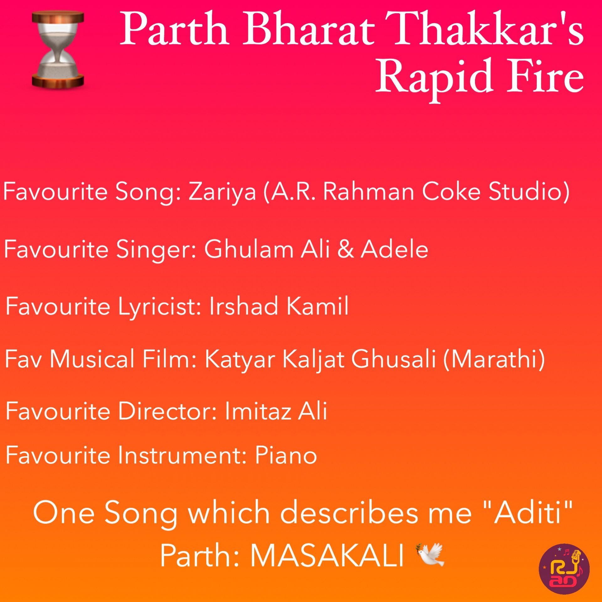 Rapid Fire with Parth Bharat Thakkar